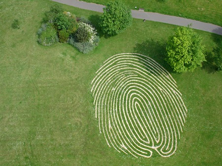 fingerprint park chris largest hove land drury labyrinth finger google artists human fingerprints maze garden earth stone brighton artist pro
